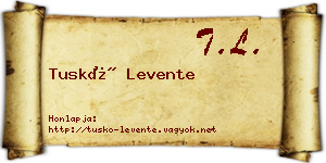 Tuskó Levente névjegykártya
