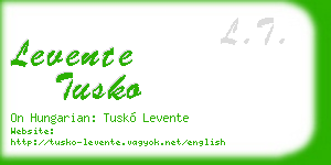 levente tusko business card
