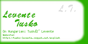 levente tusko business card